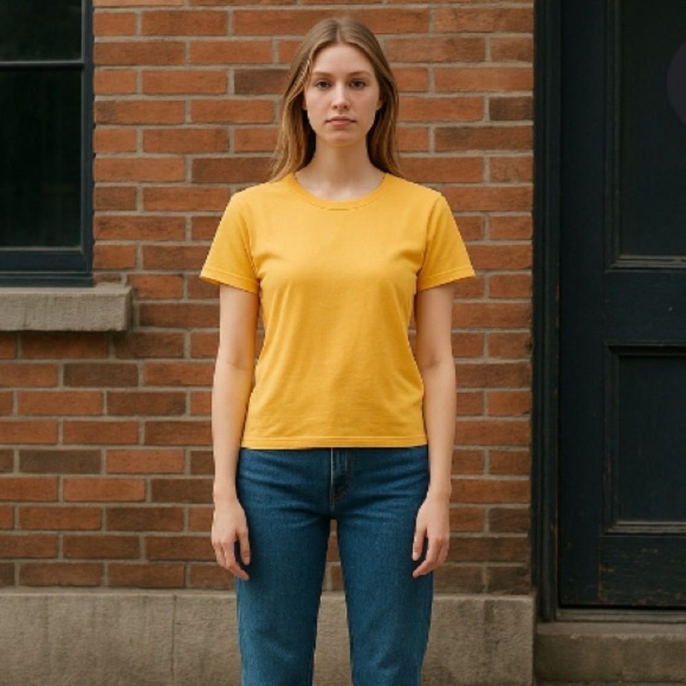 Xhilaration Yellow Short Sleeve T-Shirt